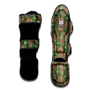 Indian Hamsa Pattern Print Muay Thai Shin Guard