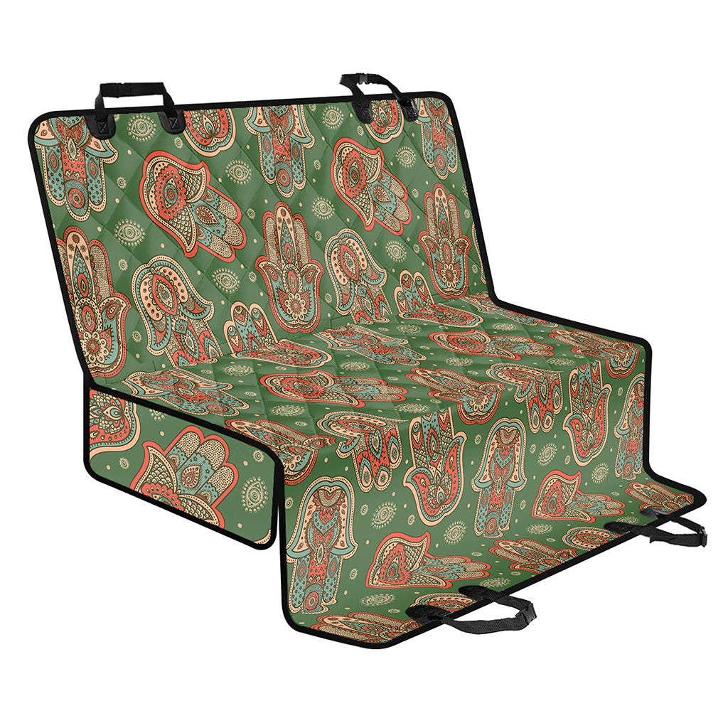 Indian Hamsa Pattern Print Pet Car Back Seat Cover