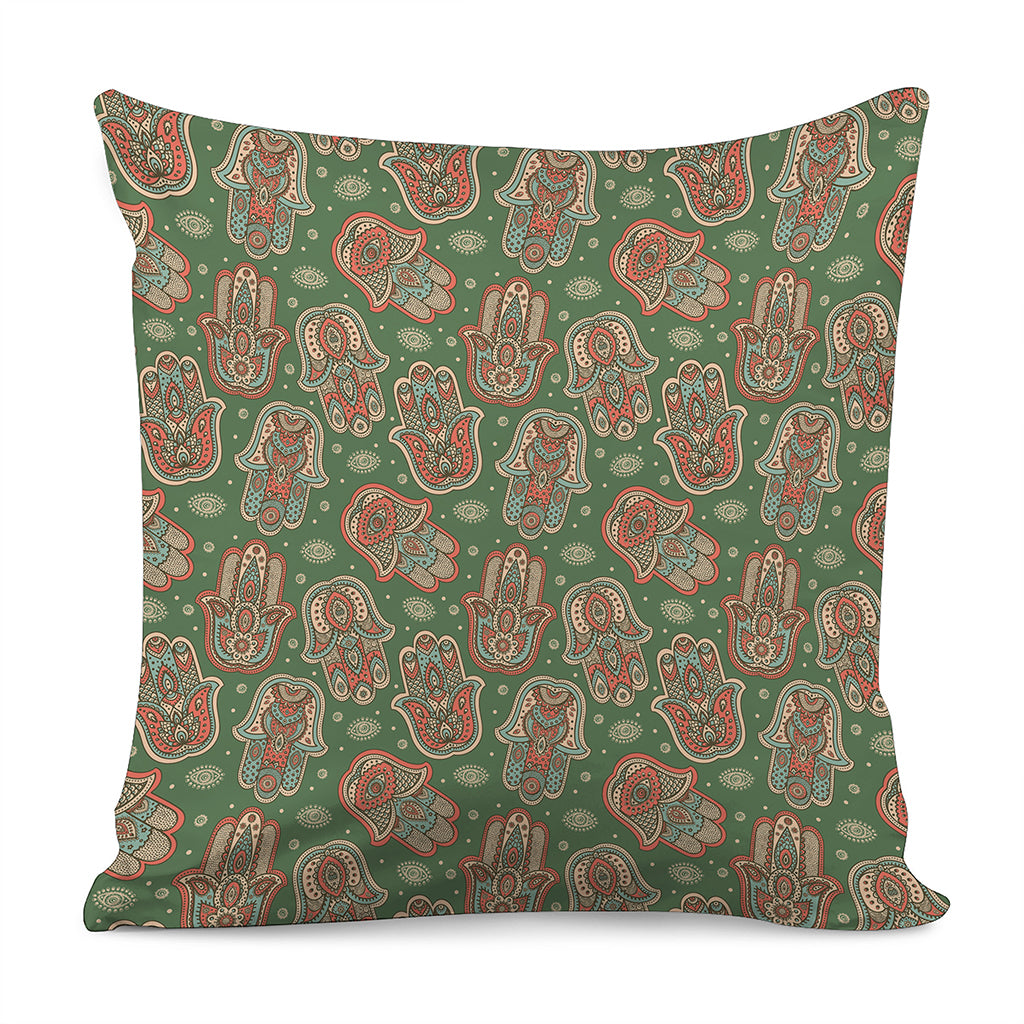 Indian Hamsa Pattern Print Pillow Cover