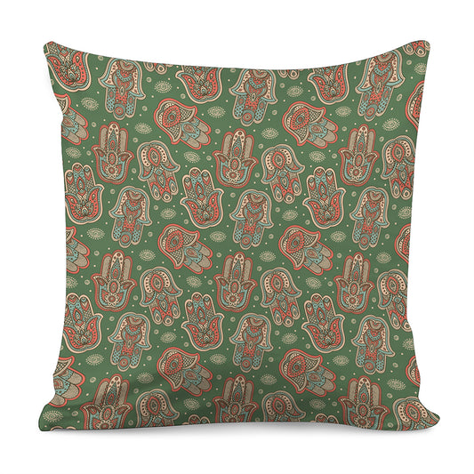 Indian Hamsa Pattern Print Pillow Cover