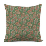 Indian Hamsa Pattern Print Pillow Cover