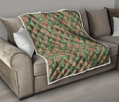 Indian Hamsa Pattern Print Quilt