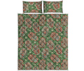 Indian Hamsa Pattern Print Quilt Bed Set
