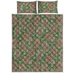 Indian Hamsa Pattern Print Quilt Bed Set