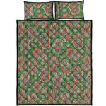 Indian Hamsa Pattern Print Quilt Bed Set