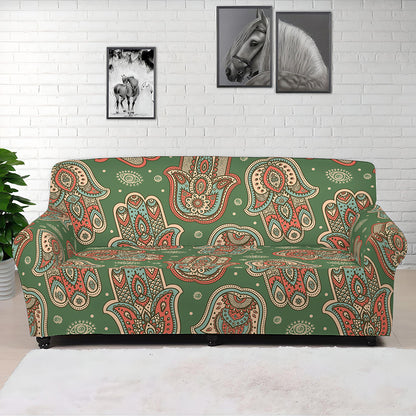 Indian Hamsa Pattern Print Sofa Cover