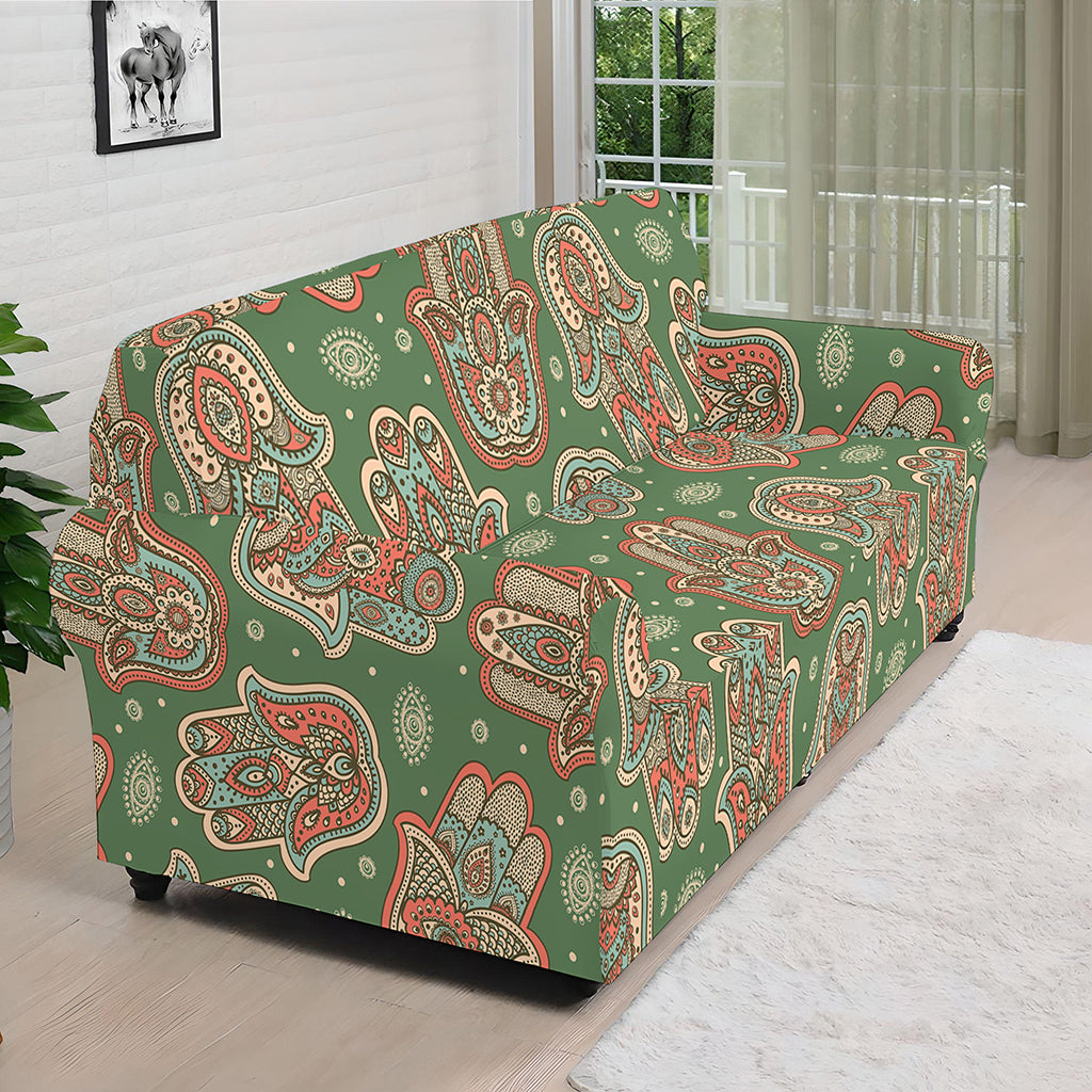 Indian Hamsa Pattern Print Sofa Cover
