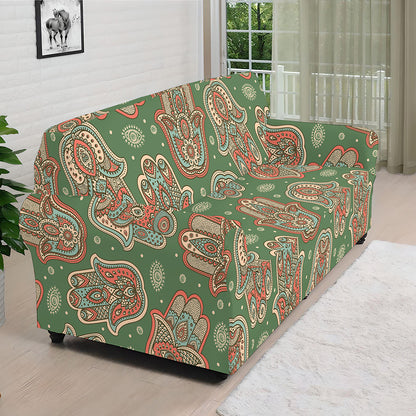 Indian Hamsa Pattern Print Sofa Cover