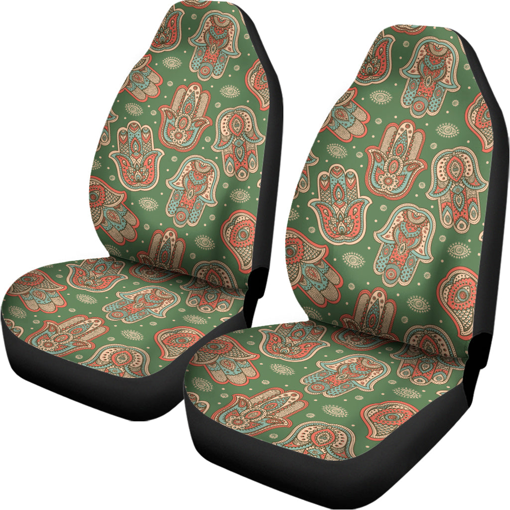 Indian Hamsa Pattern Print Universal Fit Car Seat Covers