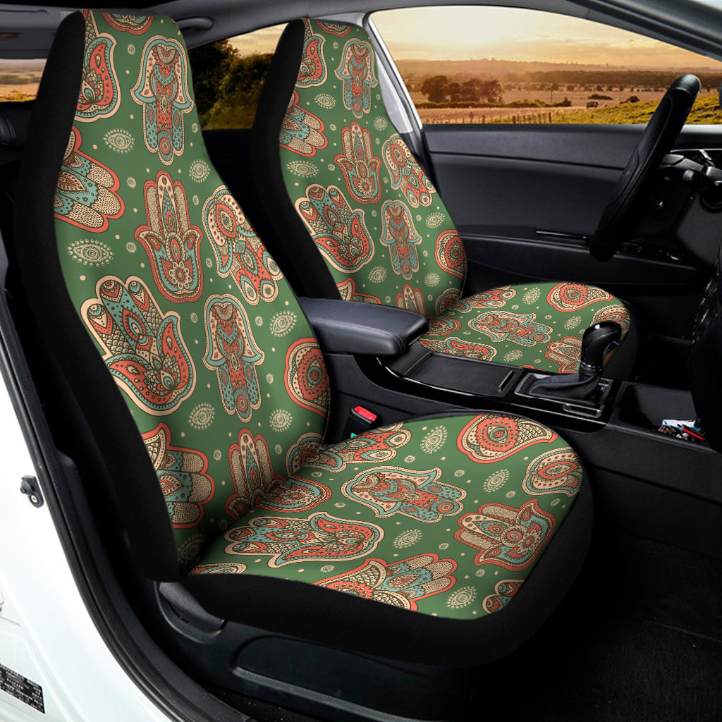 Indian Hamsa Pattern Print Universal Fit Car Seat Covers