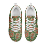 Indian Hamsa Pattern Print White Sneakers