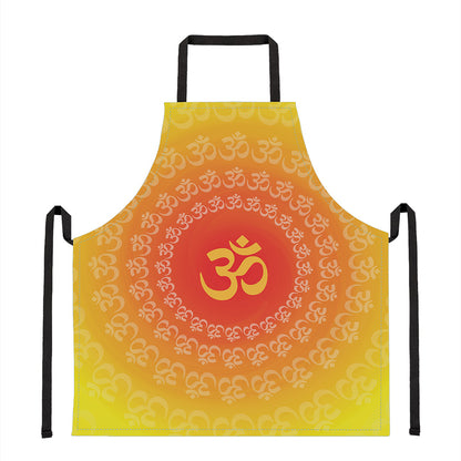 Indian Om Sign Print Apron