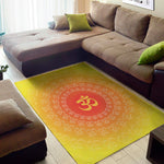 Indian Om Sign Print Area Rug