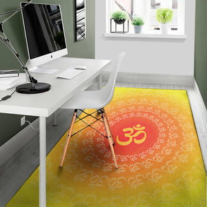 Indian Om Sign Print Area Rug