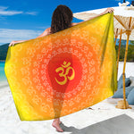 Indian Om Sign Print Beach Sarong Wrap