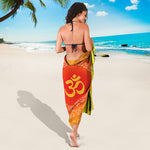 Indian Om Sign Print Beach Sarong Wrap
