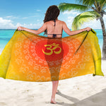 Indian Om Sign Print Beach Sarong Wrap