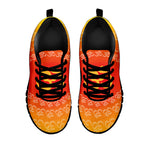 Indian Om Sign Print Black Sneakers