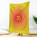 Indian Om Sign Print Blanket