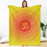 Indian Om Sign Print Blanket