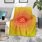 Indian Om Sign Print Blanket