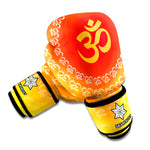 Indian Om Sign Print Boxing Gloves