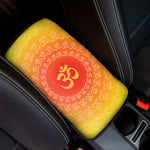 Indian Om Sign Print Car Center Console Cover