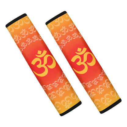 Indian Om Sign Print Car Seat Belt Covers