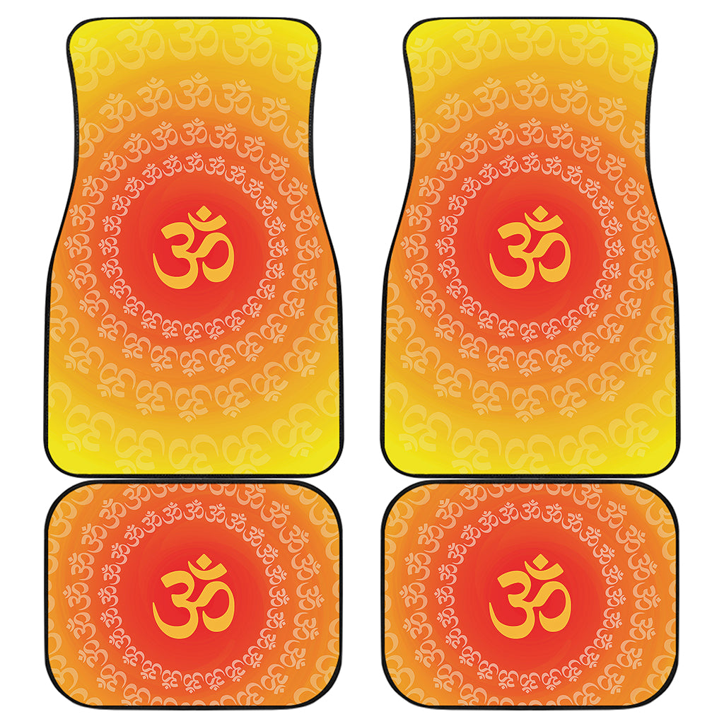 Indian Om Sign Print Front and Back Car Floor Mats
