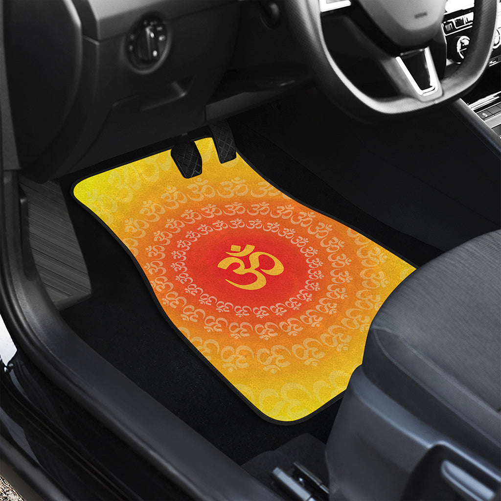 Indian Om Sign Print Front and Back Car Floor Mats