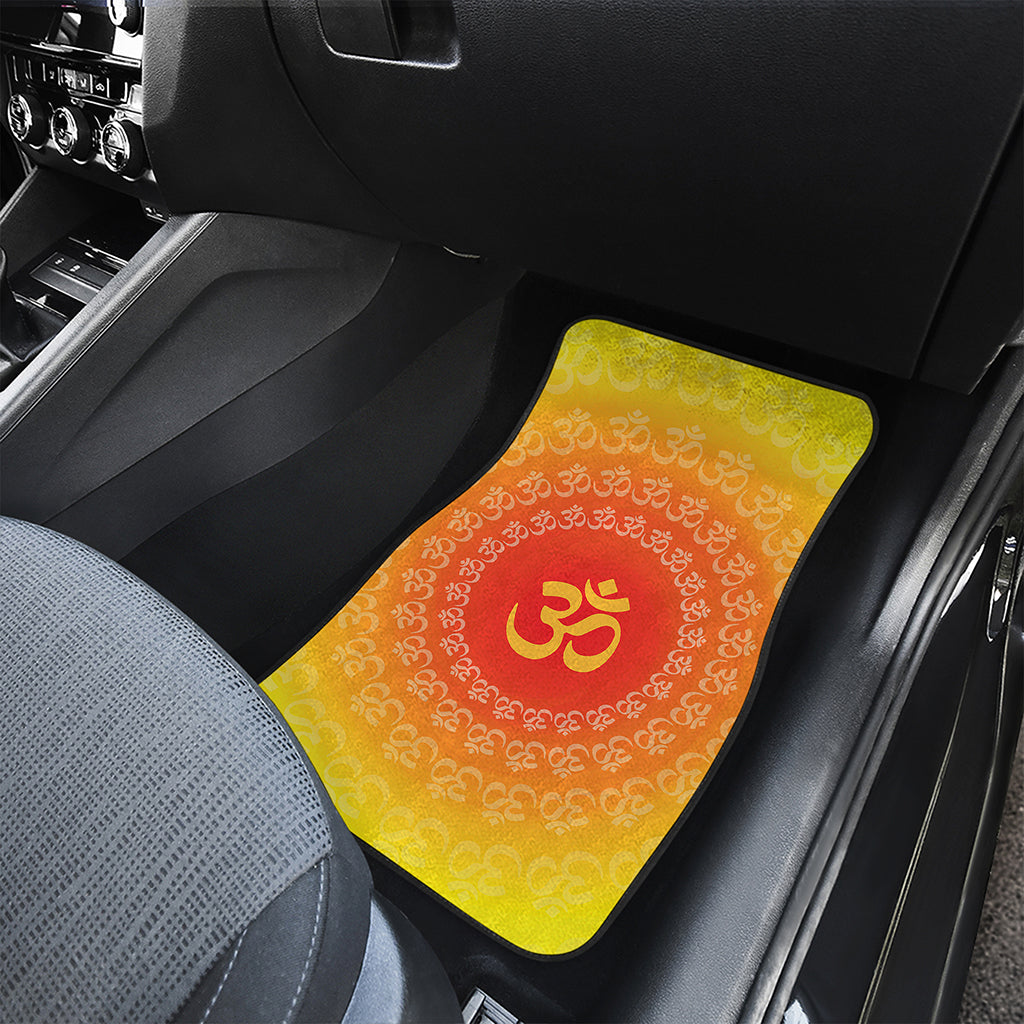 Indian Om Sign Print Front and Back Car Floor Mats