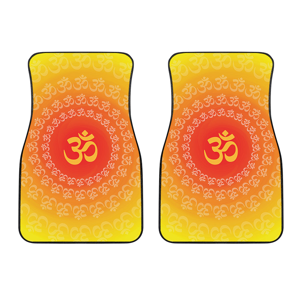 Indian Om Sign Print Front Car Floor Mats