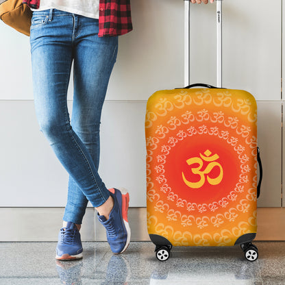 Indian Om Sign Print Luggage Cover