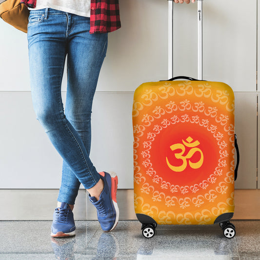 Indian Om Sign Print Luggage Cover