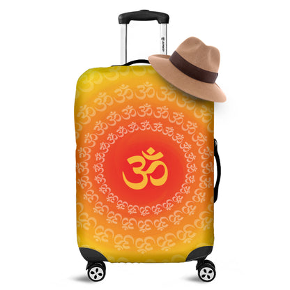 Indian Om Sign Print Luggage Cover