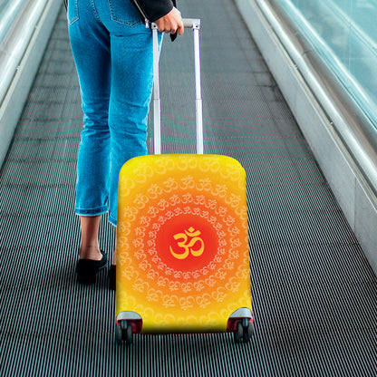 Indian Om Sign Print Luggage Cover