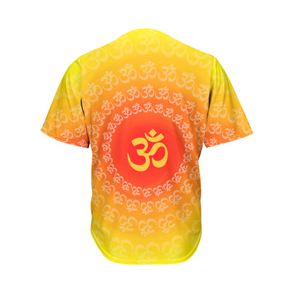 Indian Om Sign Print Men's Baseball Jersey