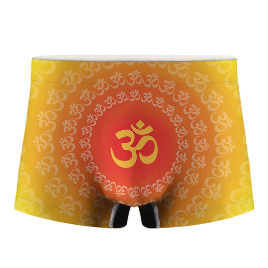 Indian Om Sign Print Men's Boxer Briefs