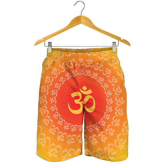 Indian Om Sign Print Men's Shorts