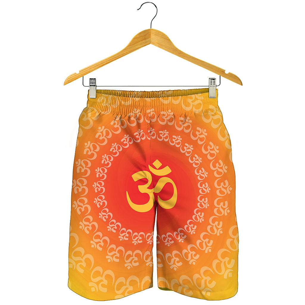 Indian Om Sign Print Men's Shorts