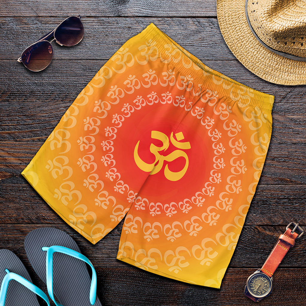 Indian Om Sign Print Men's Shorts