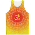 Indian Om Sign Print Men's Tank Top