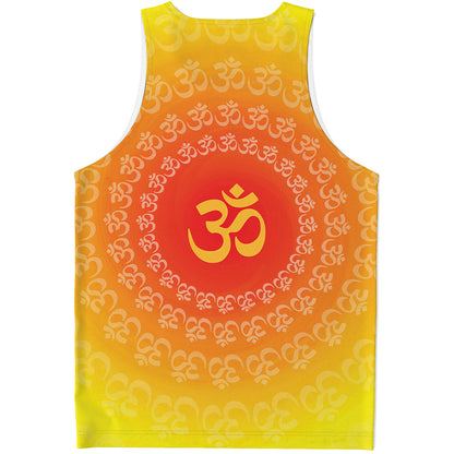 Indian Om Sign Print Men's Tank Top
