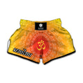 Indian Om Sign Print Muay Thai Boxing Shorts