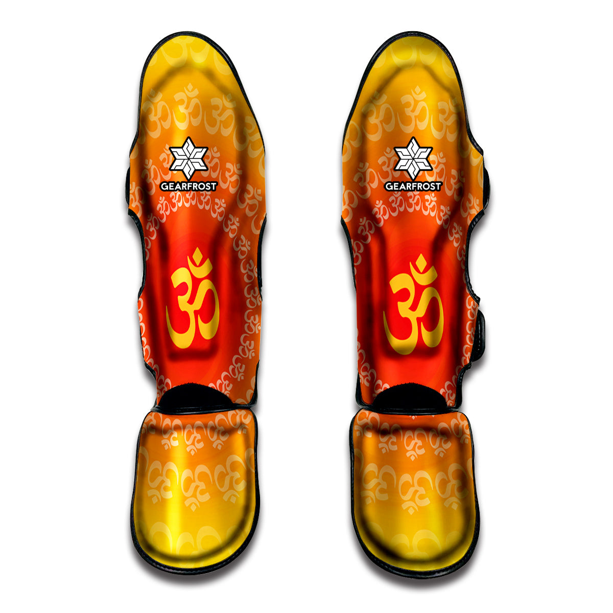 Indian Om Sign Print Muay Thai Shin Guard