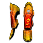 Indian Om Sign Print Muay Thai Shin Guard