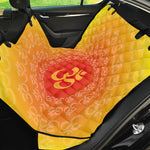 Indian Om Sign Print Pet Car Back Seat Cover