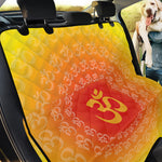 Indian Om Sign Print Pet Car Back Seat Cover