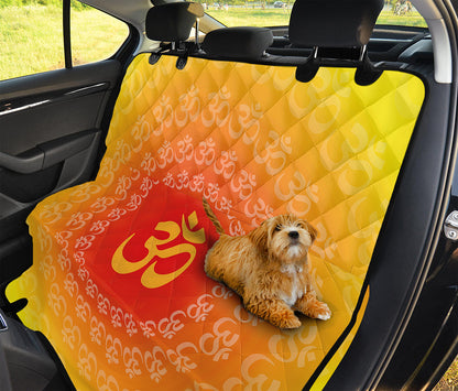 Indian Om Sign Print Pet Car Back Seat Cover