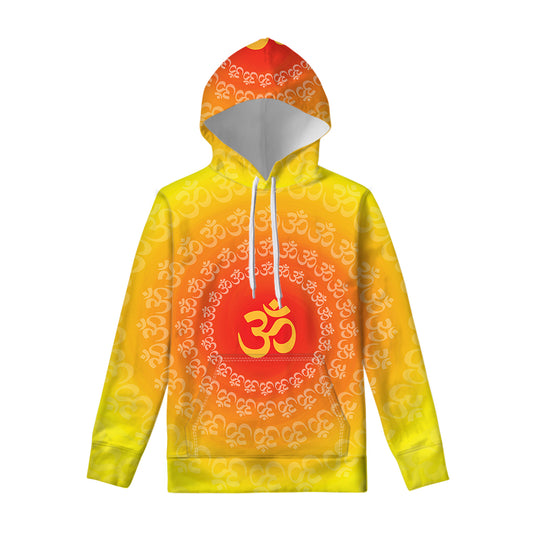 Indian Om Sign Print Pullover Hoodie